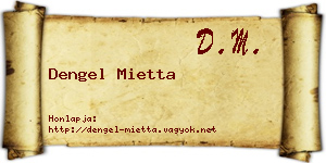 Dengel Mietta névjegykártya